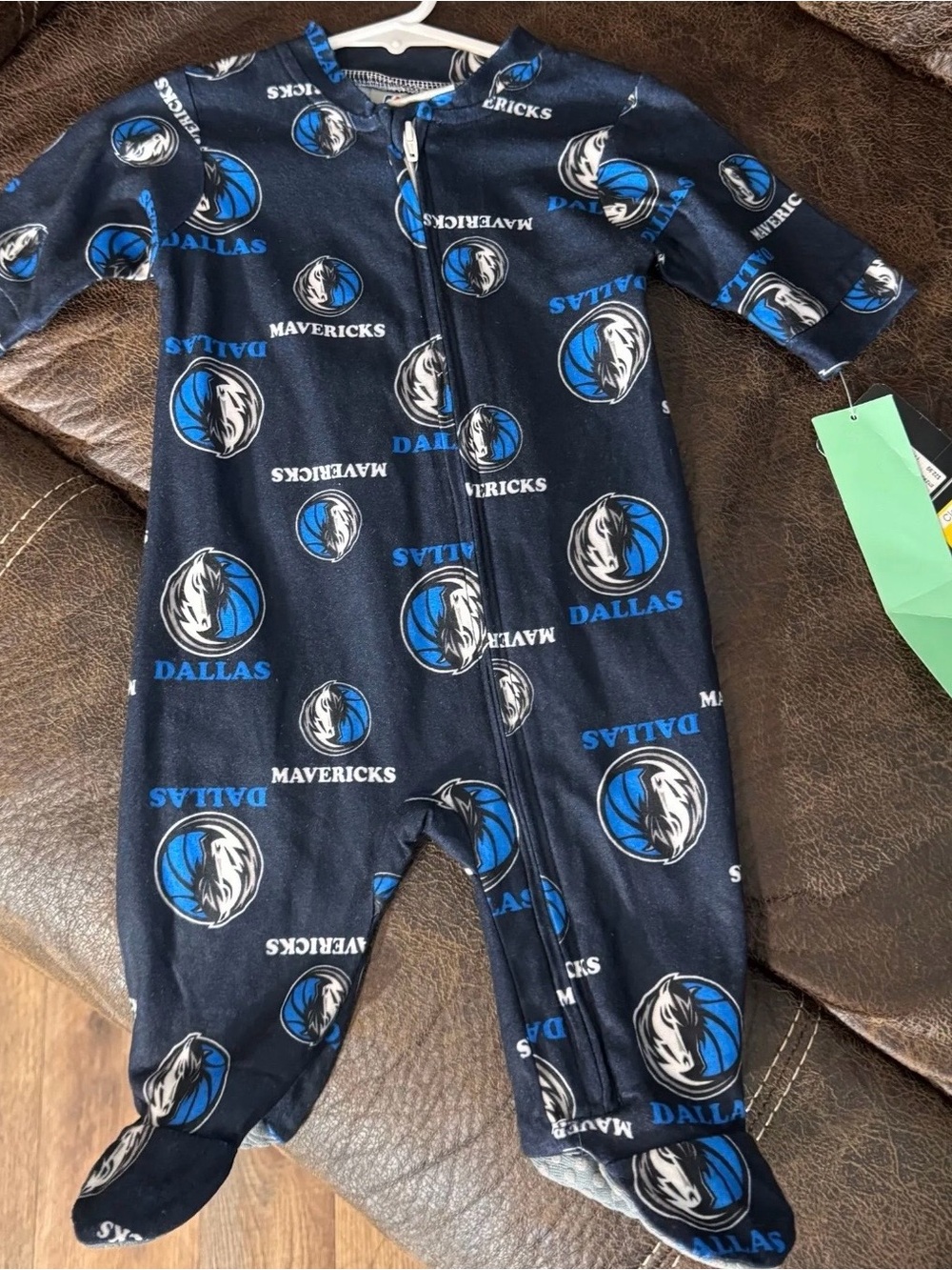 NBA Dallas Mavericks Navy & Royal Blue Footed One-Piece